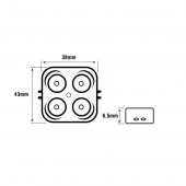 Cadena 20 MODULOS Led 12V 4-SMD 2835 3,74m - 3