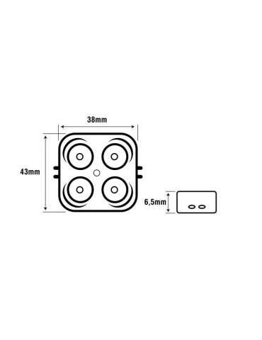 Cadena 20 MODULOS Led 12V 4-SMD 2835 3,74m - 3