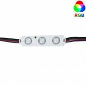 Cadena 10 MODULOS Led RGB 12V 3-SMD 5050 0,72w - 1