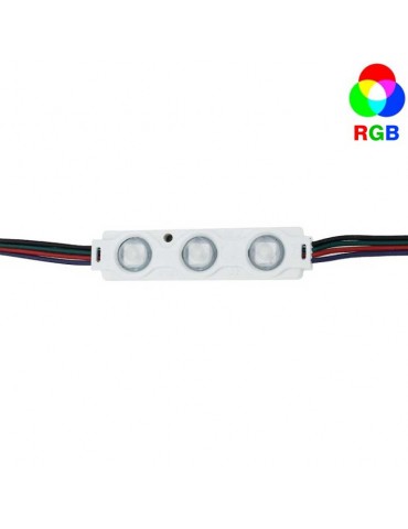 Cadena 10 MODULOS Led RGB 12V 3-SMD 5050 0,72w - 1