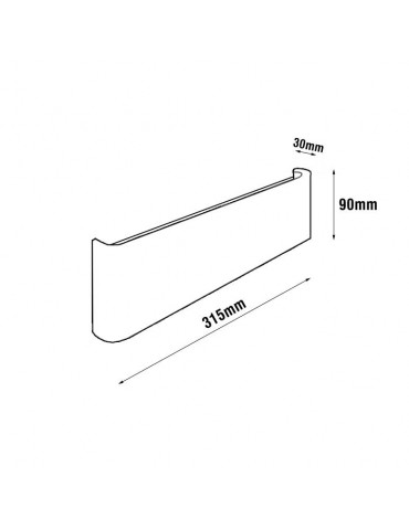 Aplique Led pared Barra 6W 30cm - 4