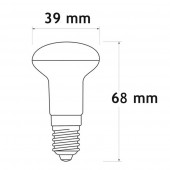 LED Reflectora  R39 3,5W E14 230V HTPC + Aluminio