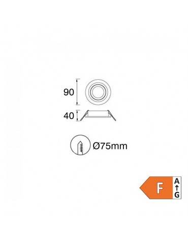 Foco empotrable Led Downlight orientable 5W COB Blanco - 4