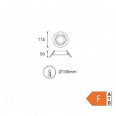 Foco Led empotrable Downlight orientable 10W Blanco - 4