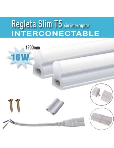 LED T5 REGLETA 16W 120cm interconectable - 1