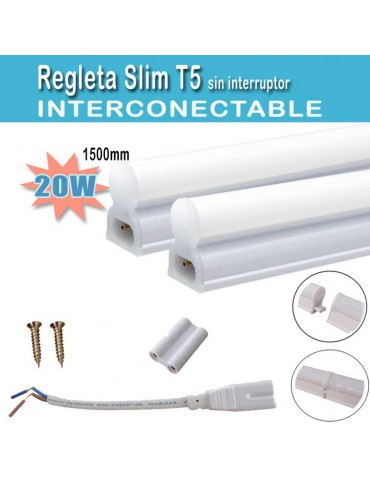 LED T5 REGLETA 20W 150cm interconectable