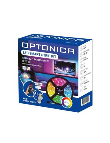 Kit Tira Led TV SMART WiFi RGB-WW Mando 60LEDS/m 5VDC - 5