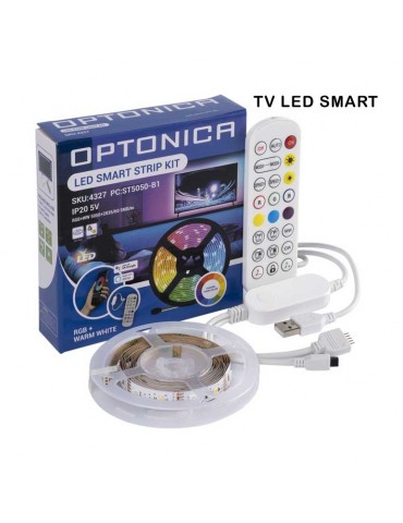 Kit Tira Led TV SMART WiFi RGB-WW Mando 60LEDS/m 5VDC - 3