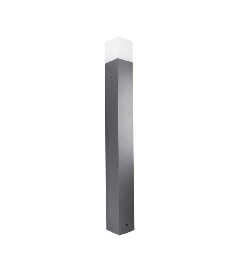 Baliza Cuadrada 80cm E27 Aluminio Gris IP54 - 1