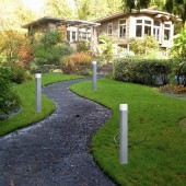 Baliza Cuadrada 80cm E27 Aluminio Gris IP54 - 3