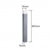 Baliza Cuadrada 80cm E27 Aluminio Gris IP54 - 4