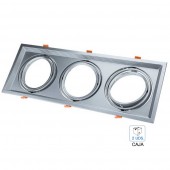 Aro Triple CARDAN AR111 basculante Rectangular Blanco - 3