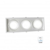 Aro Triple CARDAN AR111 basculante Rectangular Blanco - 2