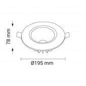 Foco Led empotrable Downlight 20W Blanco - 3