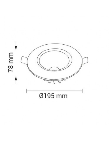 Foco Led empotrable Downlight 20W Blanco - 3
