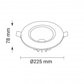 Foco Led empotrable Downlight COB 30W Blanco - 3