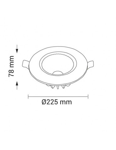 Foco Led empotrable Downlight COB 30W Blanco - 3