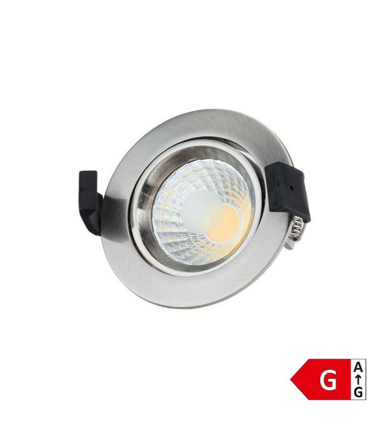 Foco Led Inox empotrar 8W Orientable Circular - 6