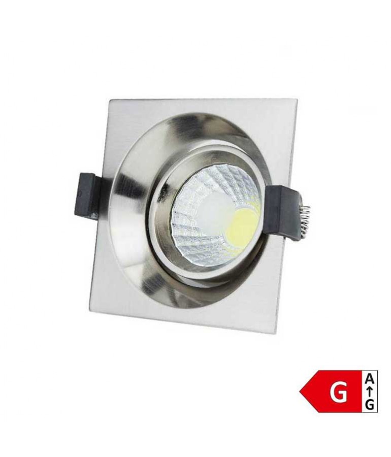 Foco Led Inox empotrar 8W Orientable cuadrado - 5