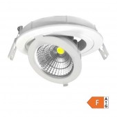 Foco Led Orientable 12W COB empotrar Redondo Blanco - 1