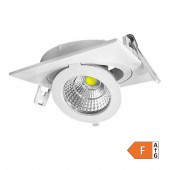 Foco Led Orientable 12W COB empotrar Cuadrado Blanco - 1