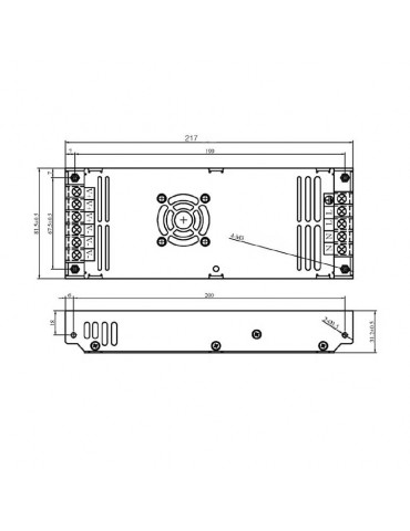 Transformador LED AC230V 5VDC 300W 60A - 3