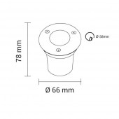 Foco Led 1W empotrable suelo 230v 6000K - 4