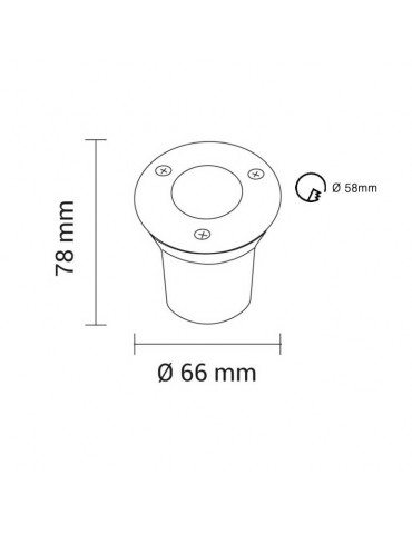 Foco Led 1W empotrable suelo 230v 6000K - 4