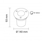 Foco Led suelo 5W Empotrable 2800K IP65 Inox - 4