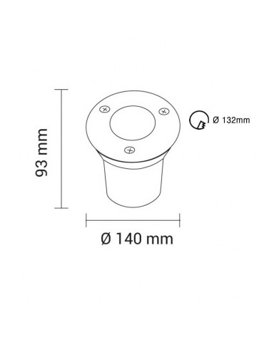 Foco Led suelo 5W Empotrable 2800K IP65 Inox - 4
