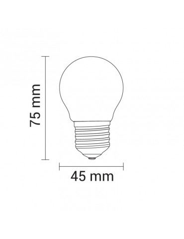 Bombilla LED 2w Filamento Vintage E27 Cristal - 3
