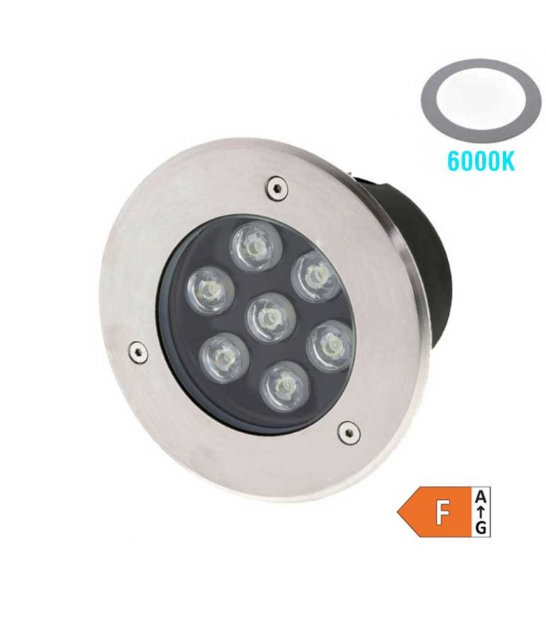 Foco Led suelo 7W Empotrable 6000K IP65 Inox - 1