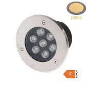 Foco Led suelo 7W Empotrable 2800K IP65 Inox - 1