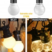 Guirnalda Solar Led 10m 20 G50 Milky - 3