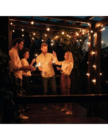 Guirnalda Solar Led 4 Modos 10m 20 Led G50 Transparente- 4