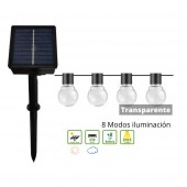 Guirnalda Solar Led Exterior 8 Modos 7m 20 Led G50 Transparente - 1