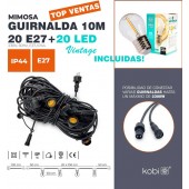 Guirnalda led 10 metros 20 E27 20LED 1,3W Incluidas - 1