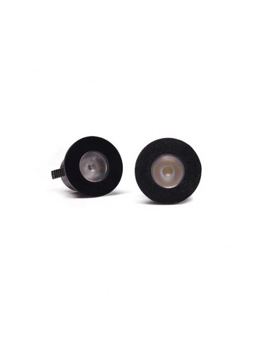 Mini Spot Led Downlight 1w circular empotrar Negro - 6