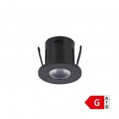 Mini Spot Led Downlight 1w circular empotrar Negro - 3