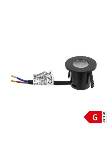 Mini Spot Led Downlight 1w circular empotrar Negro - 3
