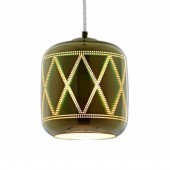 Lámpara Colgante Decorativa 3D-Cristal BAREL cromo - 1