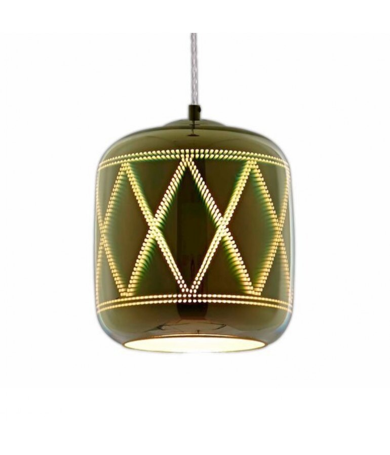 Lámpara Colgante Decorativa 3D-Cristal BAREL cromo - 1
