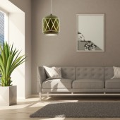 Lámpara Colgante Decorativa 3D-Cristal BAREL cromo - 2