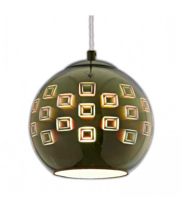 Lámpara Colgante Decorativa 3D-CRISTAL CROMO CIR - 7