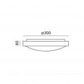 Aplique LED Circular IP44 12W Premium dimensiones