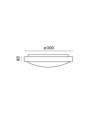 Aplique LED Circular IP44 12W Premium dimensiones