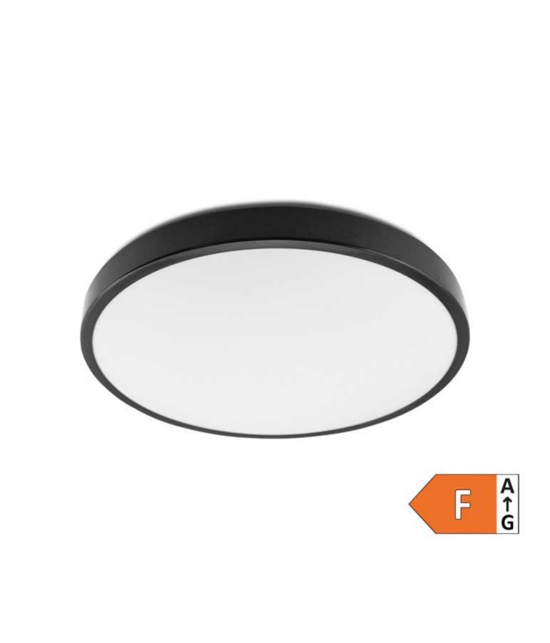 Aplique LED Circular IP44 Negro 12W Premium - 1