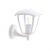 Farol pared boca arriba E27 IP44 Aluminio blanco - 1