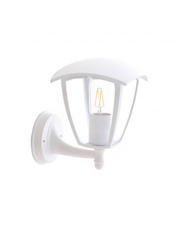 Farol pared boca arriba E27 IP44 Aluminio blanco - 1