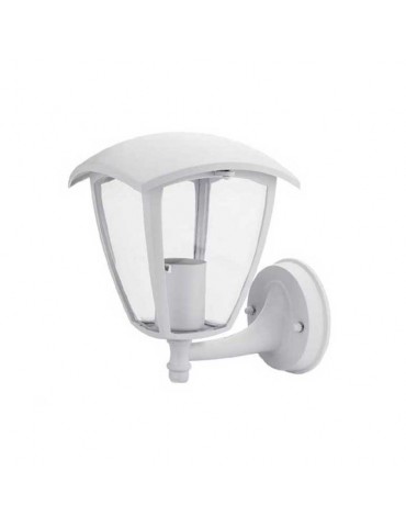 Farol pared boca arriba E27 IP44 Aluminio blanco